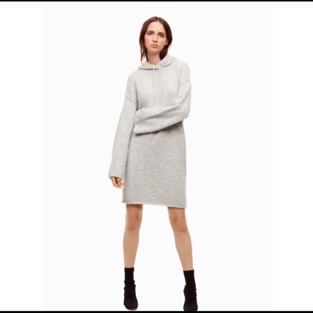 Italian wool Wilfred Aritzia Hoody Tunic Dress